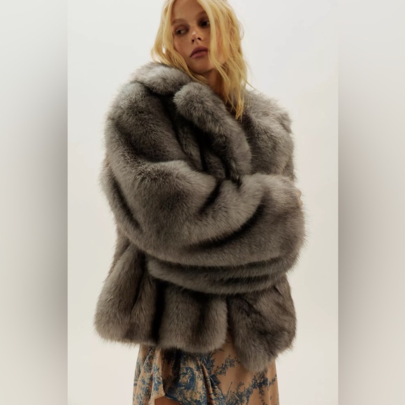 NWT Free People Stand Studio Valentina Faux Fur Jacket - Picture 4 of 7